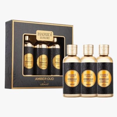 Hamidi Luxury Amber Oud Kit Presente 3 peças